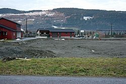 Orkdalsbanken Stadion er under bygging. Foto: Marit MJøen